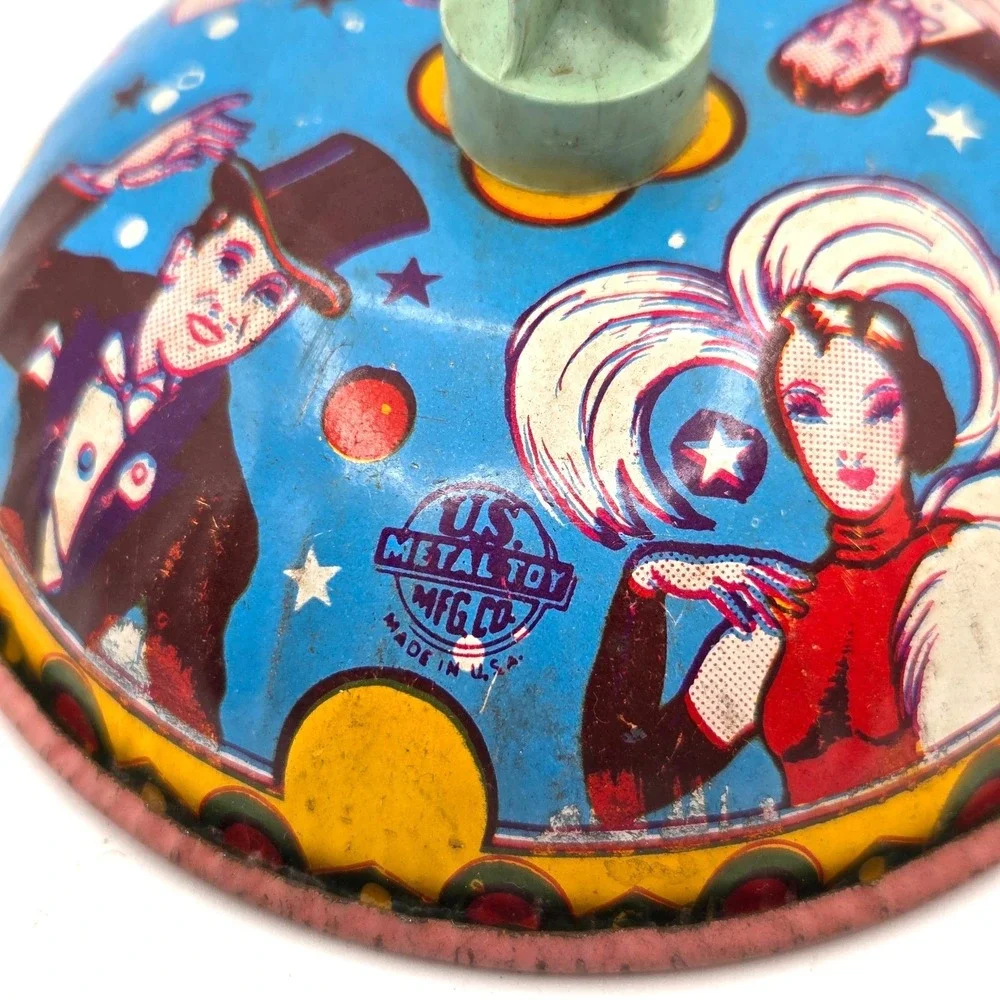 VINTAGE US TOY MFG Noise Maker Party Rattle or Bell Ringer Dancer & Magician